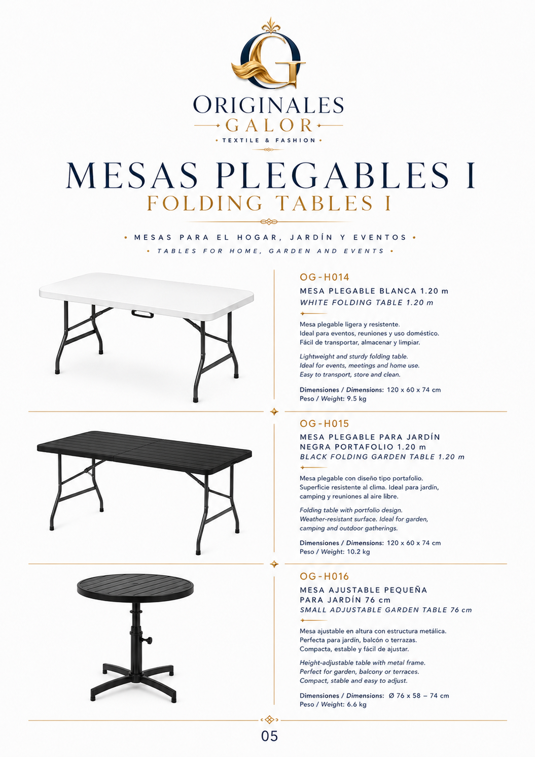 Producto hogar Galor
